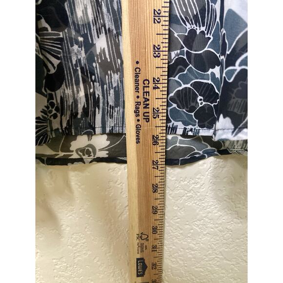 VTG Jordan Sheer Blouse Womens XL Floral Long Sleeve Button 90s Y2K Elegant - Picture 8 of 10